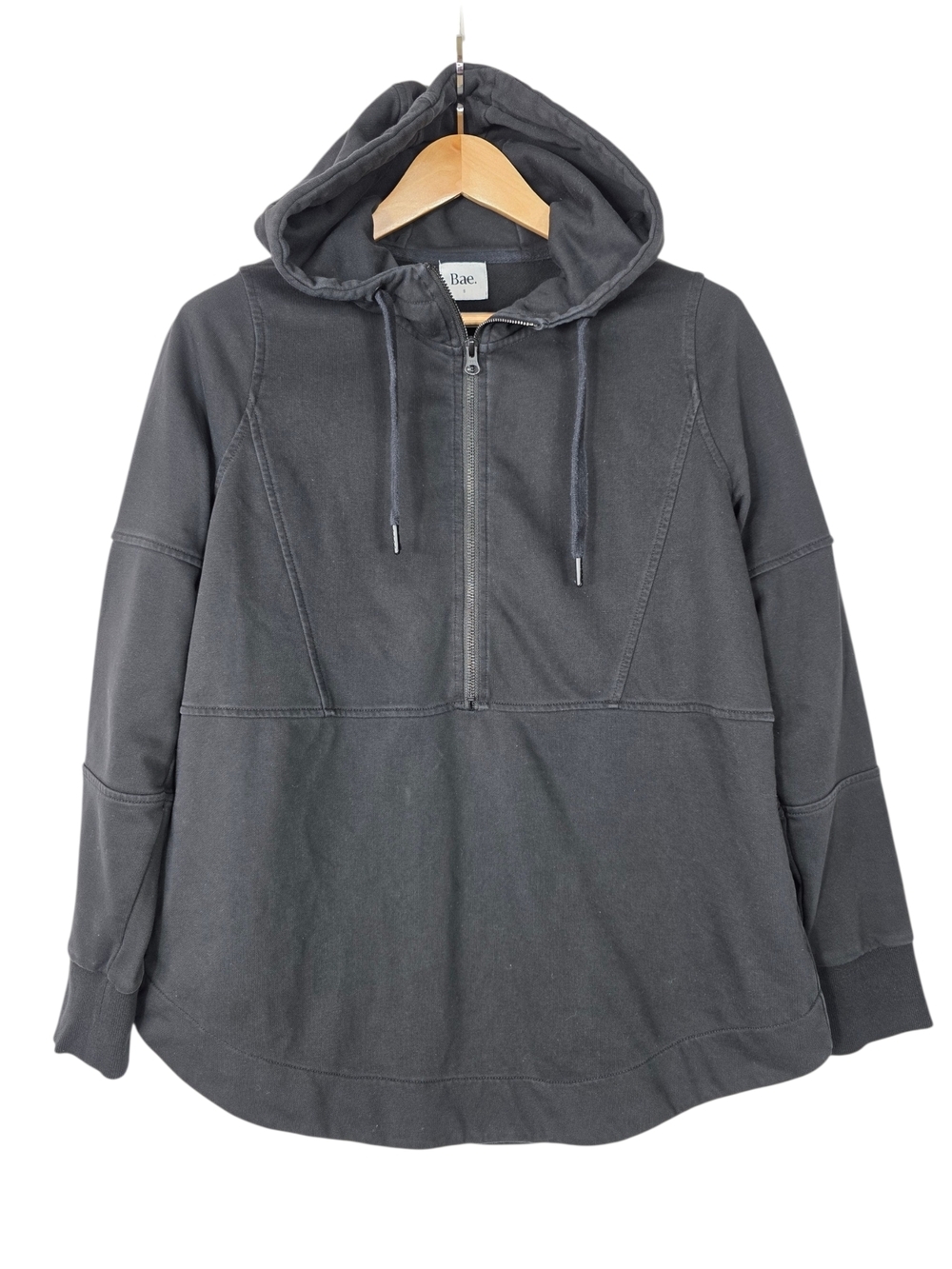 Bae. Run With Me Hoodie maternity & nursing hoodie in black - Picture 5 of 11